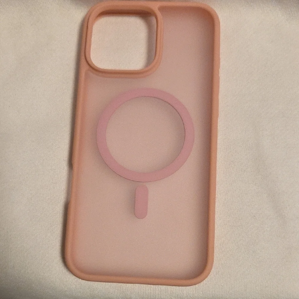 Sleek Pink MagSafe-Compatible iPhone Case